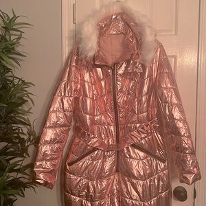 Pink Metallic snow suit NWOT XXL